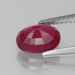 Ruby Gemstone in 8 x 6 mm (calibrated) Size for Sale, Ruby Stone in Pink Red Color