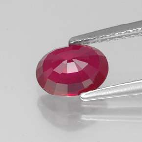 Ruby Gemstone in 8 x 6 mm (calibrated) Size for Sale, Ruby Stone in Pink Red Color