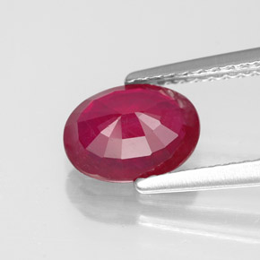 Ruby Gemstone in 8 x 6 mm (calibrated) Size for Sale, Ruby Stone in Pink Red Color