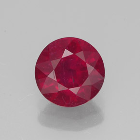 1.51 ct Red Ruby Gemstone, Ruby Gem in Round Facet Shape for Sale.
