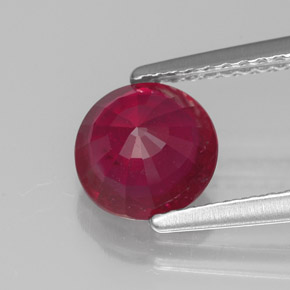 Ruby Gemstone in 7 mm (calibrated) Size for Sale, Ruby Stone in Pink Red Color