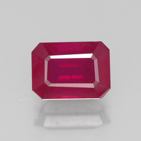 1.46 ct Red Ruby Gemstone, Ruby Gem in Octagon Facet Shape for Sale.