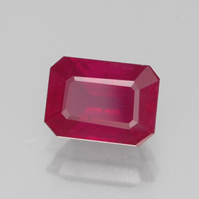 1.46 ct Red Ruby Stone, Natural Ruby in Octagon Facet Shape for Sale
