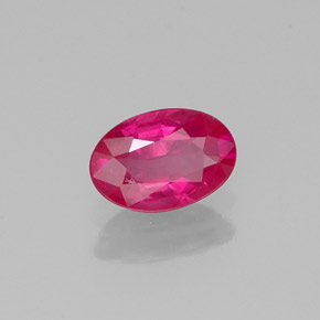 0.32 ct Red Ruby Stone, Natural Ruby in Oval Facet Shape for Sale