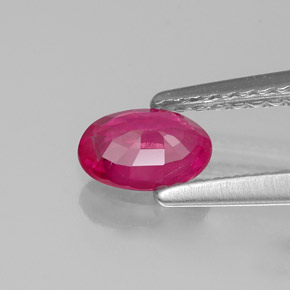 Ruby Gemstone in 4.8 x 3.7 mm Size for Sale, Ruby Stone in Violet Red Color
