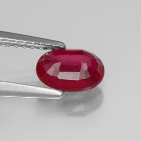 Ruby Gemstone in 7 x 5 mm (calibrated) Size for Sale, Ruby Stone in Pink Red Color