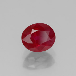 1.07 ct Red Ruby Stone, Natural Ruby in Oval Facet Shape for Sale