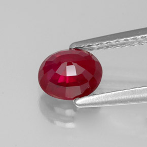Ruby Gemstone in 6.2 x 5.2 mm Size for Sale, Ruby Stone in Pink Red Color