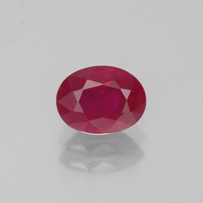 1.12 ct Red Ruby Gemstone, Ruby Gem in Oval Facet Shape for Sale.
