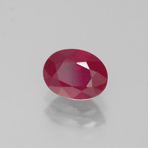 1.12 ct Red Ruby Stone, Natural Ruby in Oval Facet Shape for Sale