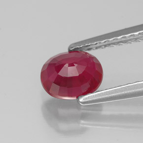 Ruby Gemstone in 6.1 x 5.1 mm Size for Sale, Ruby Stone in Pink Red Color