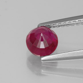 Ruby Gemstone in 5.6 mm Size for Sale, Ruby Stone in Pink Red Color
