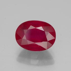 2.85 ct Red Ruby Gemstone, Ruby Gem in Oval Facet Shape for Sale.