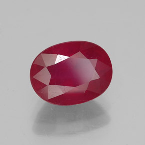 2.85 ct Red Ruby Stone, Natural Ruby in Oval Facet Shape for Sale