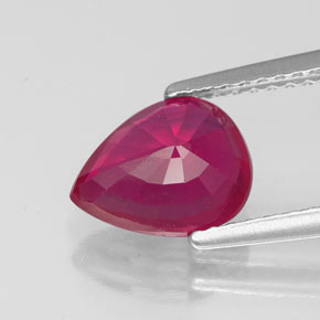 Ruby Gemstone in 8.7 x 6.9 mm Size for Sale, Ruby Stone in Violet Red Color