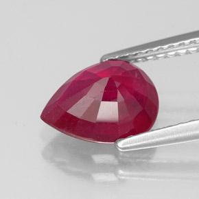 Ruby Gemstone in 9.1 x 7.1 mm Size for Sale, Ruby Stone in Pink Red Color
