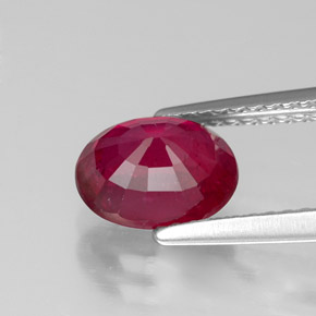 Ruby Gemstone in 8 x 6 mm (calibrated) Size for Sale, Ruby Stone in Pink Red Color