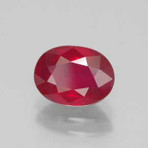 1.90 ct Red Ruby Stone, Natural Ruby in Oval Facet Shape for Sale