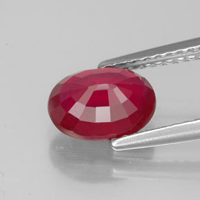 Ruby Gemstone in 8 x 6 mm (calibrated) Size for Sale, Ruby Stone in Red Color