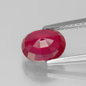 Ruby Gemstone in 8 x 6 mm (calibrated) Size for Sale, Ruby Stone in Pink Red Color