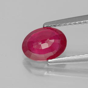 Ruby Gemstone in 8 x 6 mm (calibrated) Size for Sale, Ruby Stone in Pink Red Color