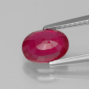 Ruby Gemstone in 8 x 6 mm (calibrated) Size for Sale, Ruby Stone in Pink Red Color
