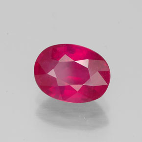 1.90 ct Red Ruby Stone, Natural Ruby in Oval Facet Shape for Sale