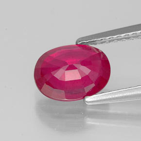 Ruby Gemstone in 8 x 6 mm (calibrated) Size for Sale, Ruby Stone in Pink Red Color