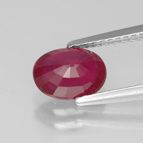 Ruby Gemstone in 7.9 x 5.7 mm Size for Sale, Ruby Stone in Pink Red Color