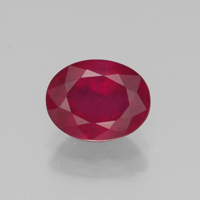 1.78 ct Red Ruby Gemstone, Ruby Gem in Oval Facet Shape for Sale.