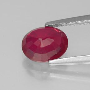 Ruby Gemstone in 8 x 6 mm (calibrated) Size for Sale, Ruby Stone in Pink Red Color