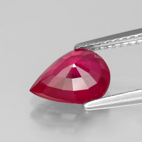 Ruby Gemstone in 8.8 x 6.8 mm Size for Sale, Ruby Stone in Violet Red Color