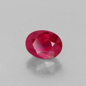 0.86 ct Red Ruby Stone, Natural Ruby in Oval Facet Shape for Sale