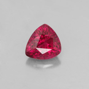 0.61 ct Red Ruby Gemstone, Ruby Gem in Trillion Facet Shape for Sale.