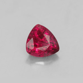0.61 ct Red Ruby Stone, Natural Ruby in Trillion Facet Shape for Sale
