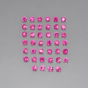 1.23 ct Pink Ruby Gemstone, Ruby Gem in Diamond-Cut Shape for Sale.