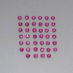 Ruby Gemstone in 1.9 mm Size for Sale, Ruby Stone in Red Pink Color