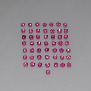 Ruby Gemstone in 1.6 mm Size for Sale, Ruby Stone in Pink Red Color
