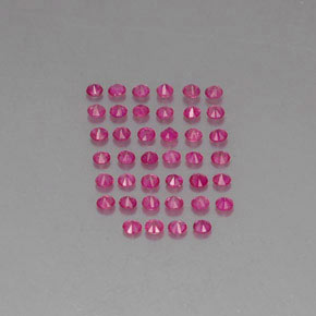 Ruby Gemstone in 1.8 mm Size for Sale, Ruby Stone in Pink Red Color