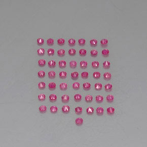 Ruby Gemstone in 1.7 mm Size for Sale, Ruby Stone in Red Pink Color