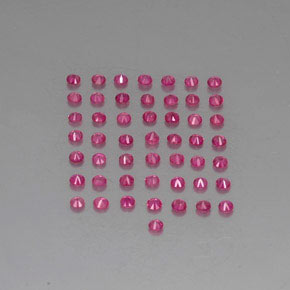 Ruby Gemstone in 1.7 mm Size for Sale, Ruby Stone in Pink Red Color