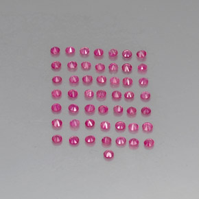 Ruby Gemstone in 1.7 mm Size for Sale, Ruby Stone in Red Pink Color