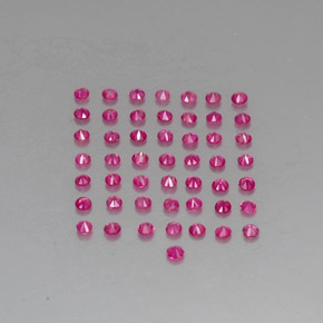 Ruby Gemstone in 1.7 mm Size for Sale, Ruby Stone in Pink Red Color