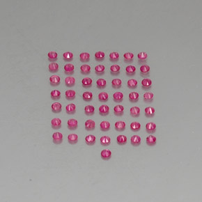 Ruby Gemstone in 1.7 mm Size for Sale, Ruby Stone in Pink Red Color