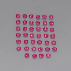 Ruby Gemstone in 1.8 mm Size for Sale, Ruby Stone in Pink Red Color
