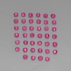 Ruby Gemstone in 1.9 mm Size for Sale, Ruby Stone in Pink Red Color