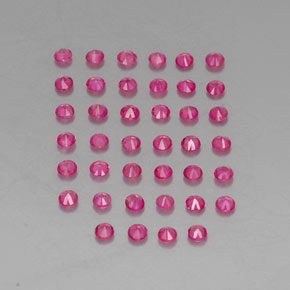 Ruby Gemstone in 1.9 mm Size for Sale, Ruby Stone in Pink Red Color
