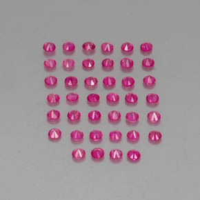 Ruby Gemstone in 1.8 mm Size for Sale, Ruby Stone in Pink Red Color