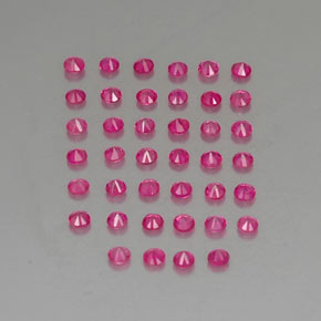 Ruby Gemstone in 1.9 mm Size for Sale, Ruby Stone in Red Pink Color