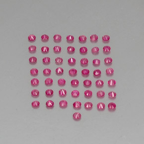 Ruby Gemstone in 1.7 mm Size for Sale, Ruby Stone in Pink Red Color